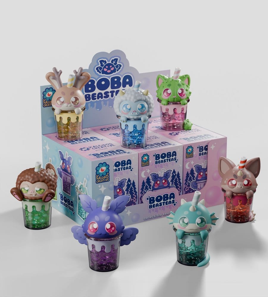 Boba Beasteas Keychain 8 cm Blind Box Display (8)