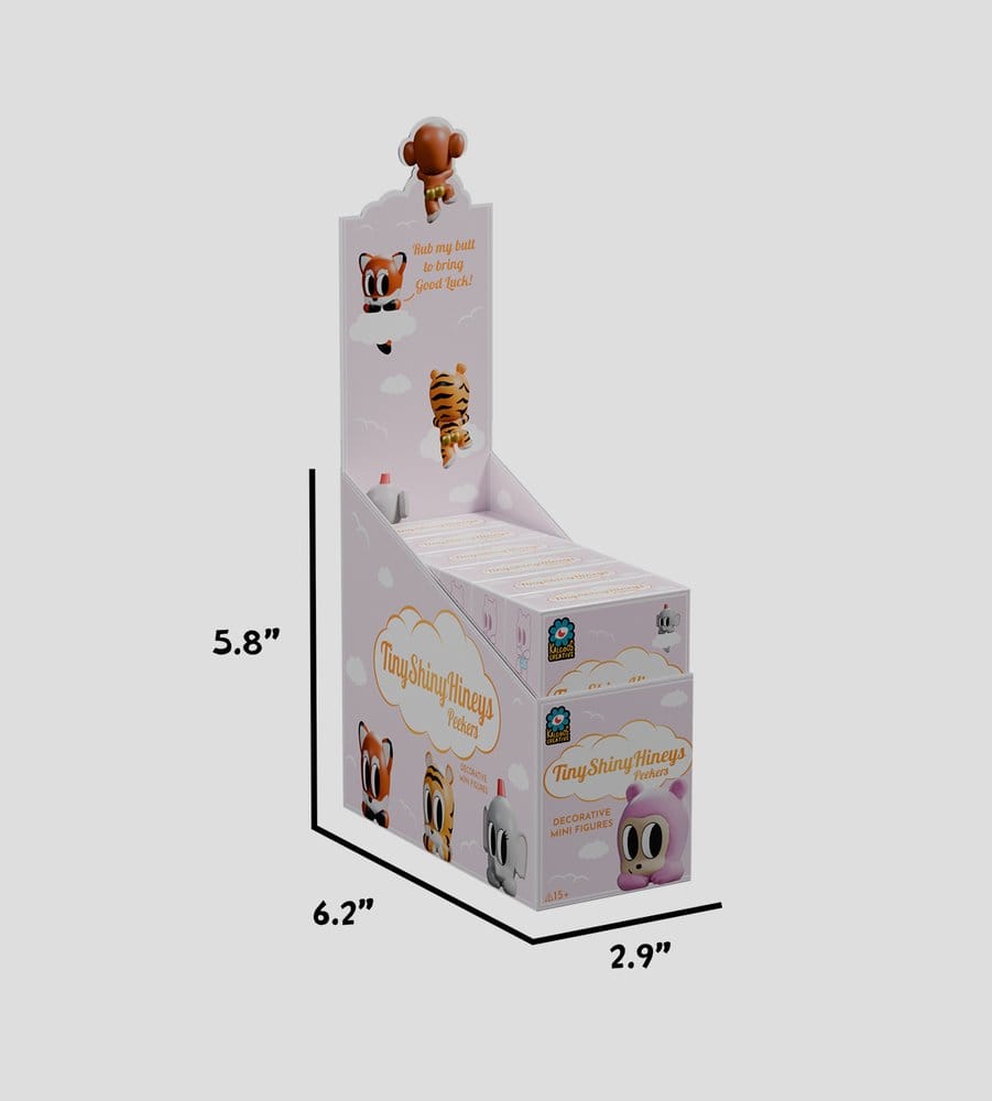 Tiny Shiny Hiney Peakers Mini Figures S1 6 cm Blind Box Display (6)