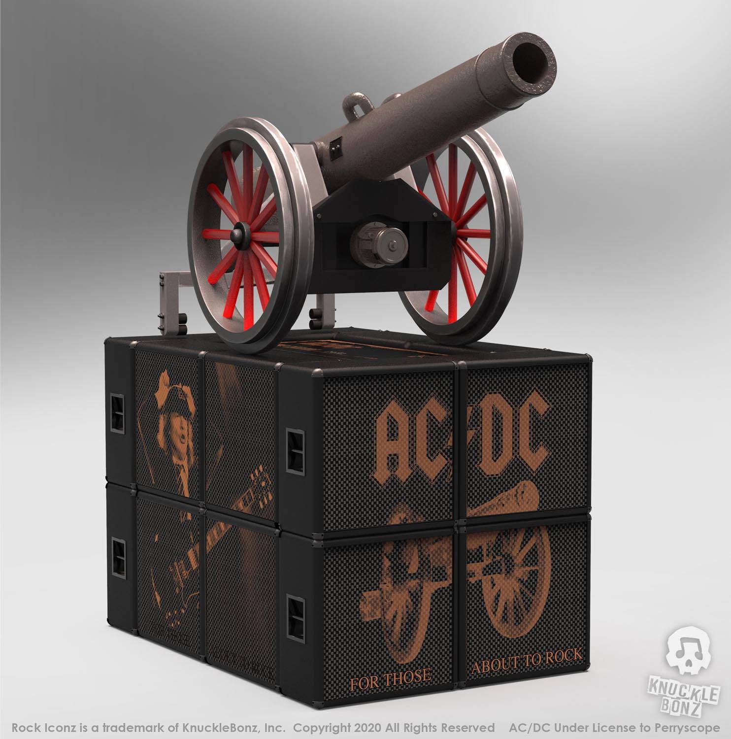 AC/DC Rock Ikonz On Tour Statues Cannon "For Those About to Rock" - Damaged packaging