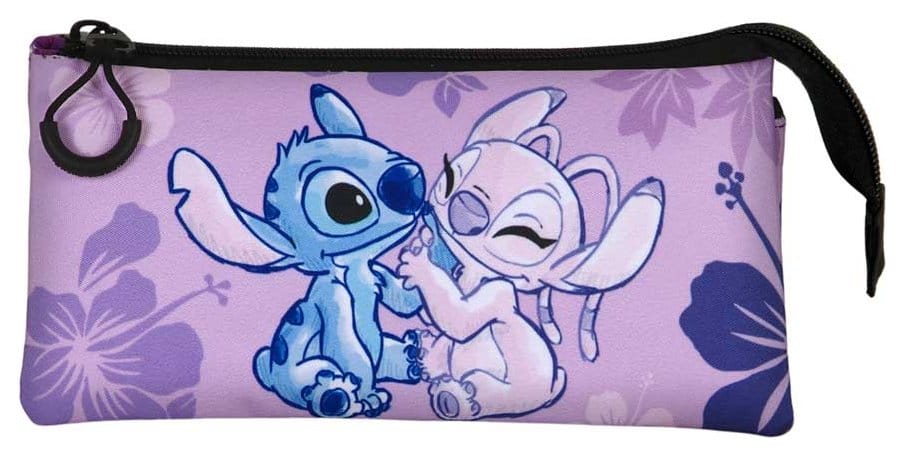 Lilo & Stitch FAN Triple Pencil case 2.0 Stitch & Angel Lilac