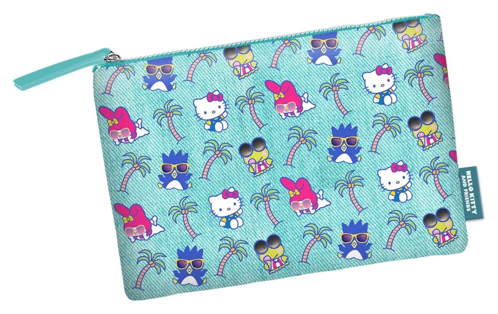 Sanrio Soleil Toiletry Bag Hello Kitty Palms Turquoise