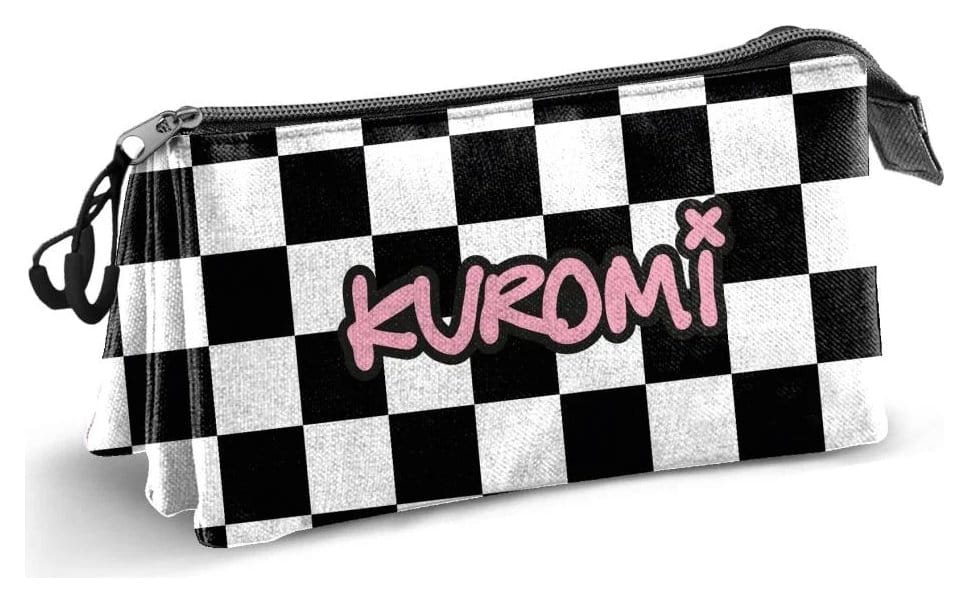 Sanrio  Triple Pencil case Kuromi Black & White
