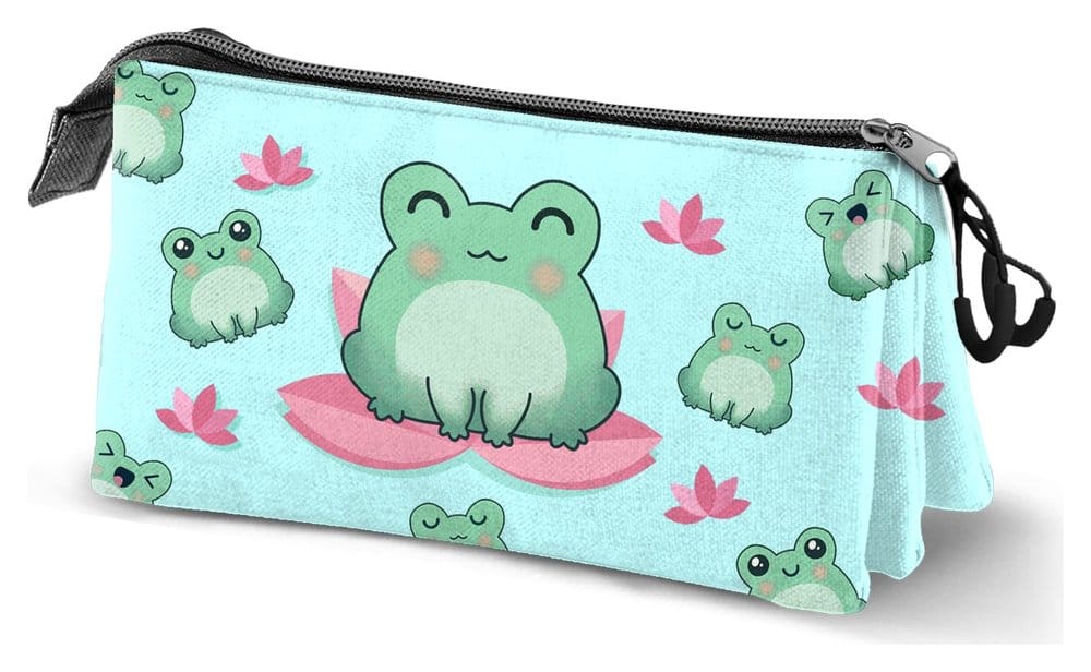 Oh My Pop! Triple Pencil case Froggy Turquoise