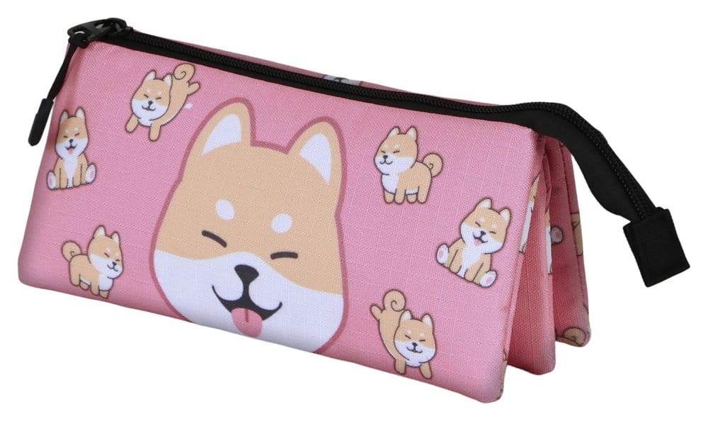 Oh My Pop! Triple Pencil case Shiba Pink