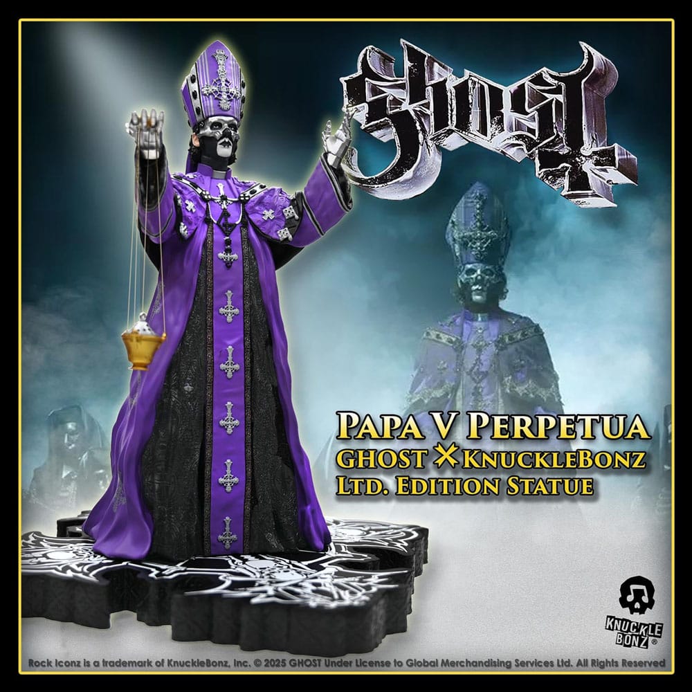 Ghost Rock Iconz Statue Papa V Perpetua Purple Robes 22 cm