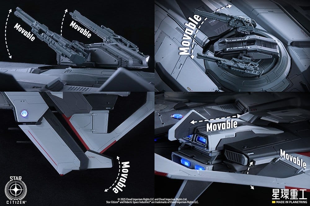 Star Citizen Pre-assembled Plastic Model Kit 1/100  Anvil F8C Lightning Pre-Assembled Finished Model Ver. 25 cm