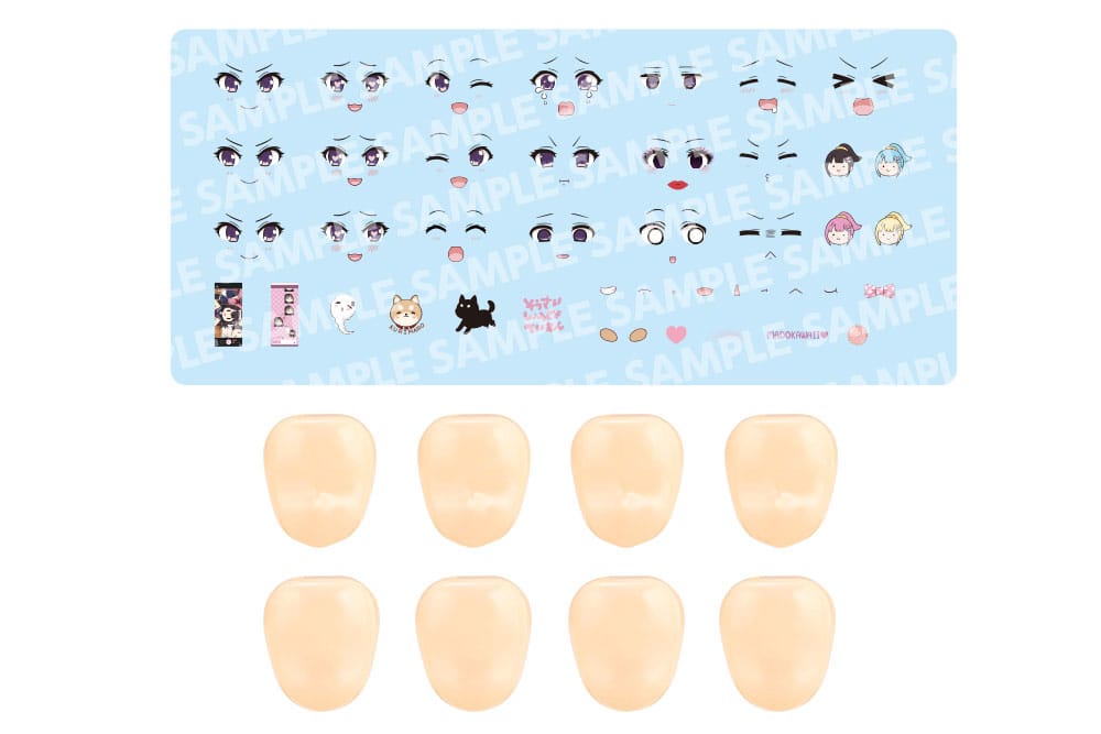 Sousai Shojo Teien Model Kit Accesoory Set 1/10 Customized Face & Decal Set Vol. 7 Designed by Raguhonoerika For Madoka Yuki B