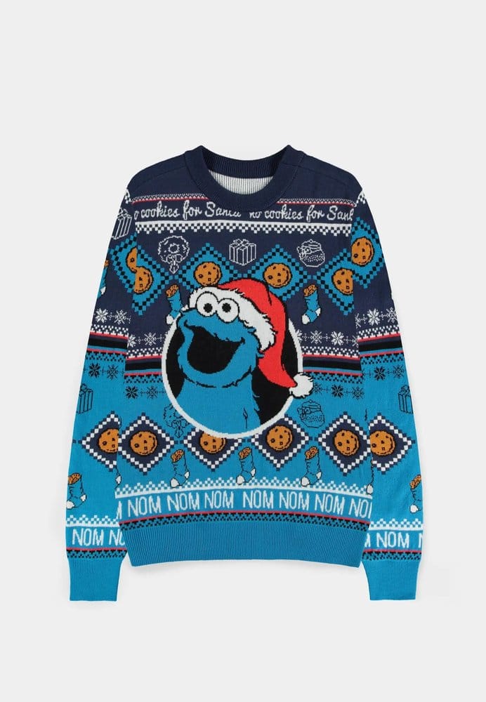 Sesame Street Christmas Sweater Cookie Monster Size M