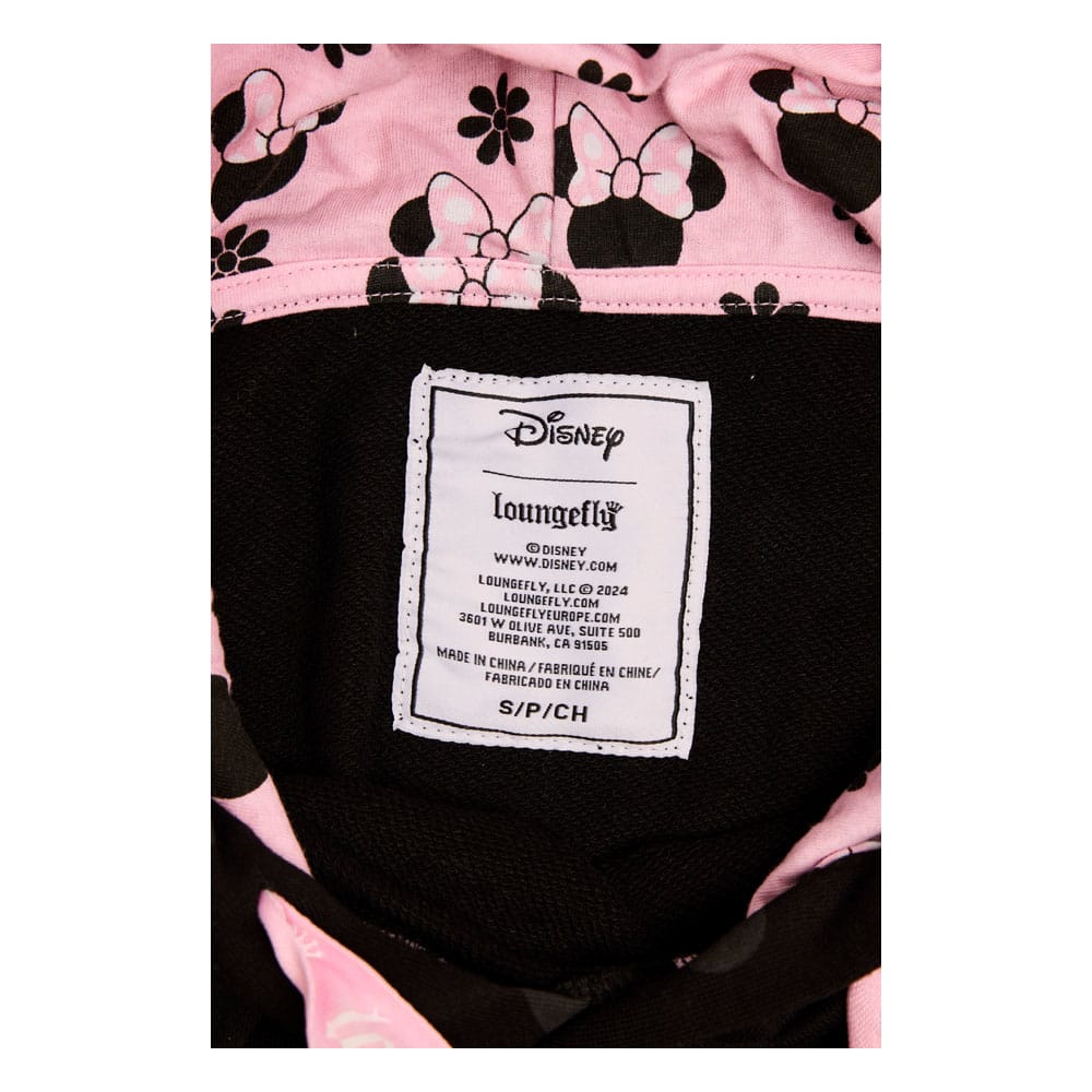 Disney by Loungefly Hoodie Sweater Unisex Minnie Rocks the Dots Florals Size M