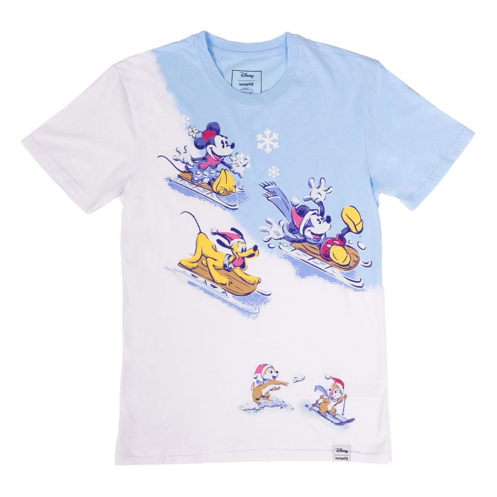 Disney by Loungefly Tee T-Shirt Unisex Mickey and Friends Winter Wonderland Size M