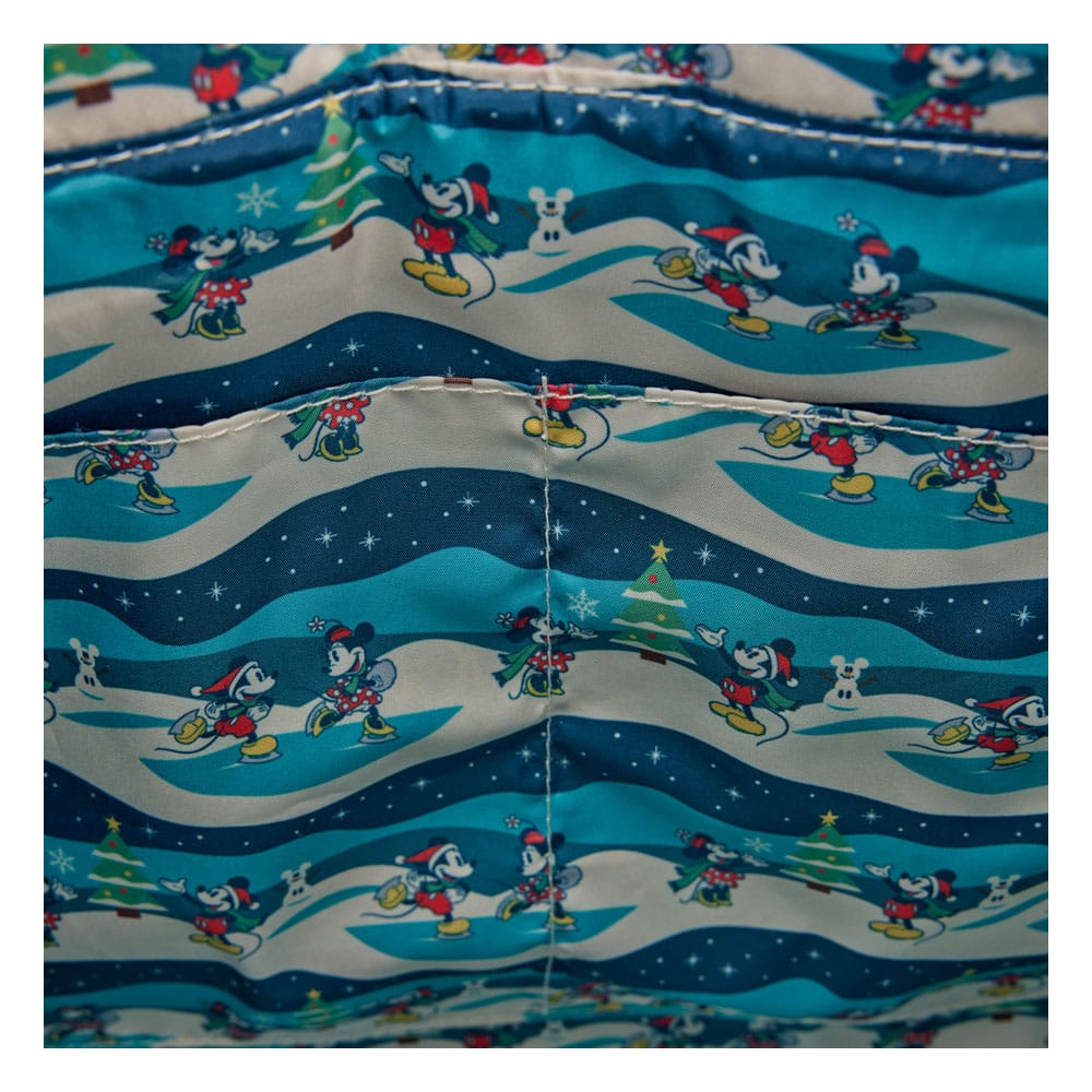 Disney by Loungefly Canvas Tote Bag Mickey and Minnie Holiday