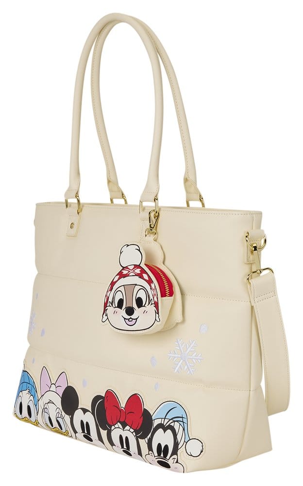 Mickey & Minnie by Loungefly Canvas Tote Bag Puff Quilt