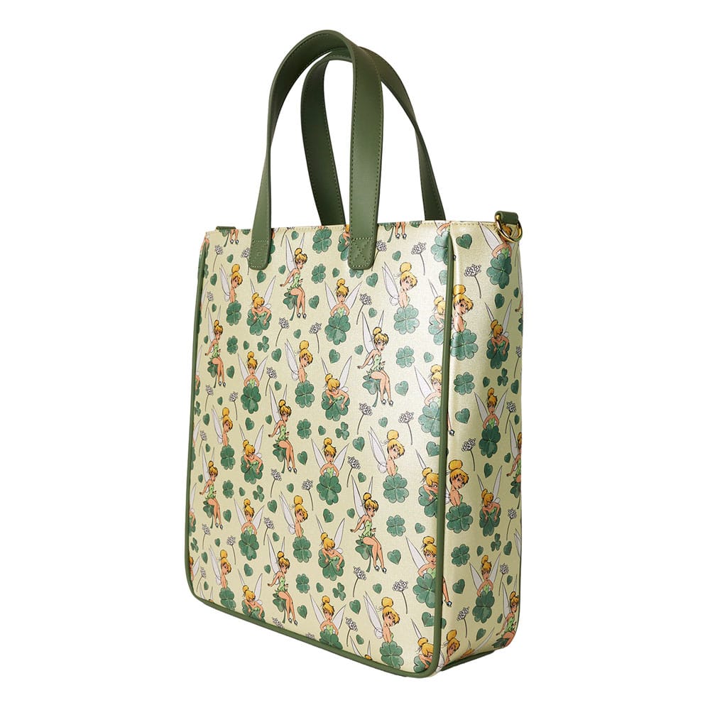 Disney by Loungefly Tote Bag with Coin Purse Tinker Bell 4-Leaf Clover