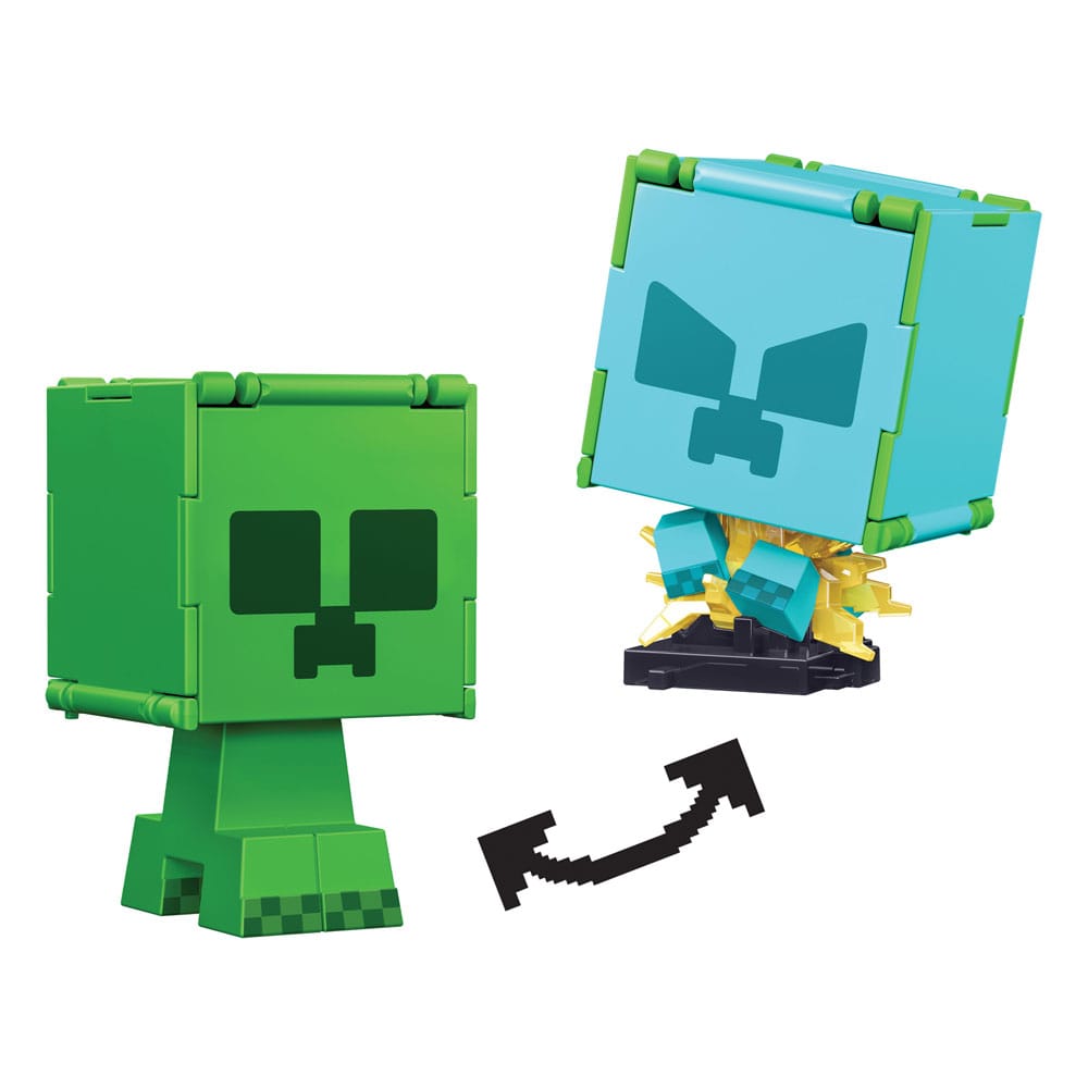 Minecraft Flippin Action Figure Creeper & Charged Creeper