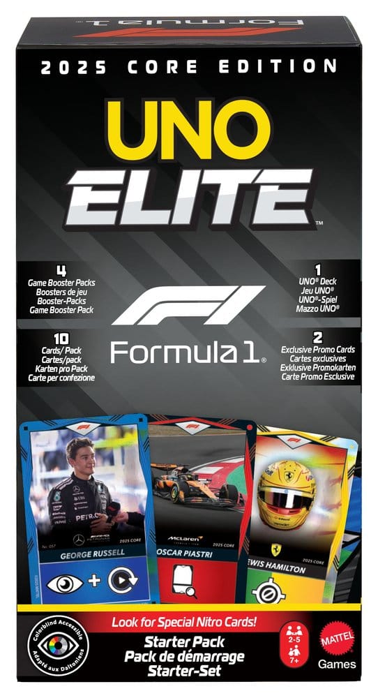 Formula 1 UNO Card Game Elite F1 Starter-Set