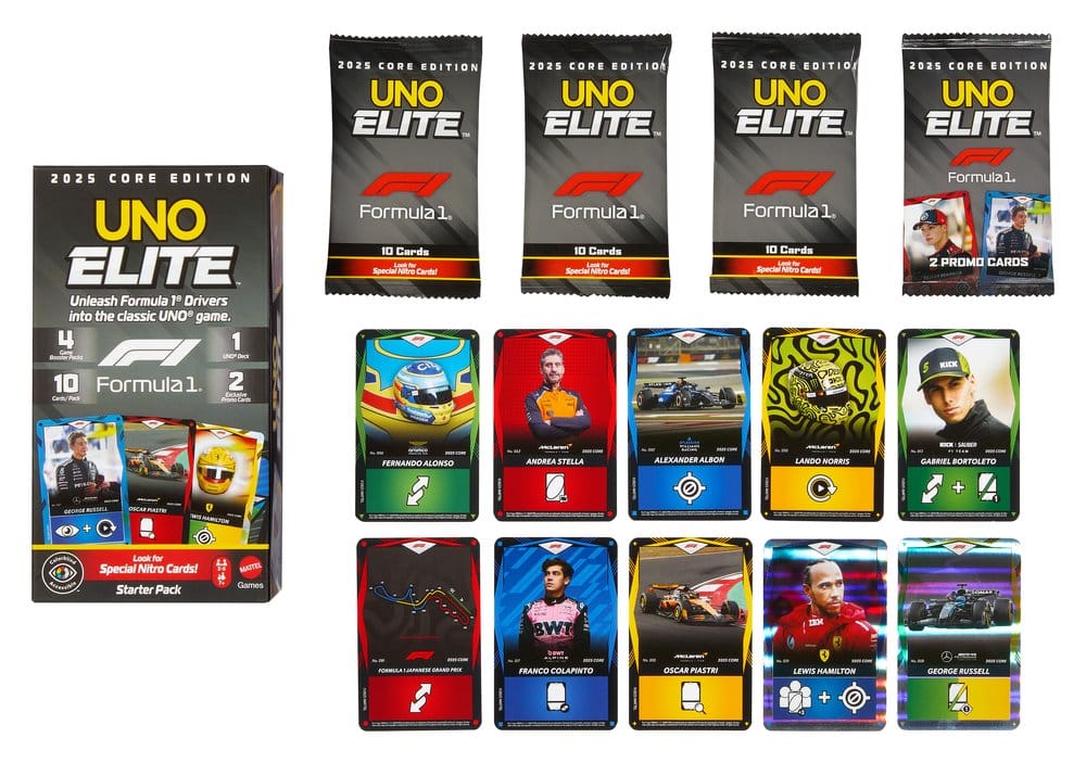 Formula 1 UNO Card Game Elite F1 Starter Set
