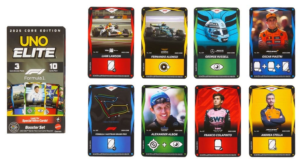 Formula 1 UNO Card Game Elite F1 Booster Set