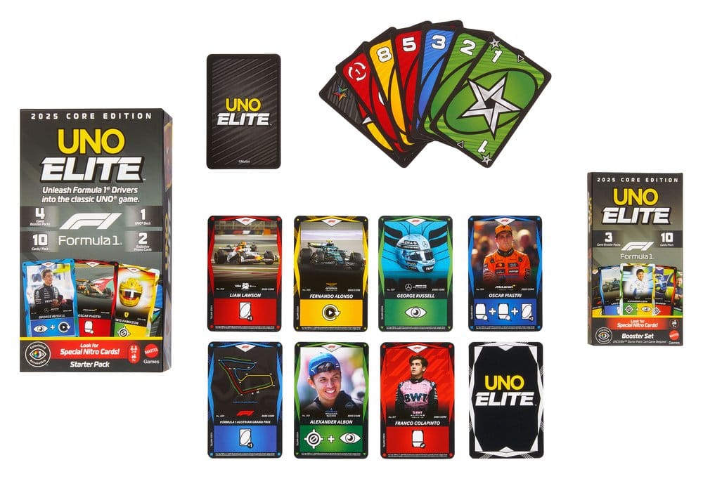 Formula 1 UNO Card Game Elite F1 Booster Set