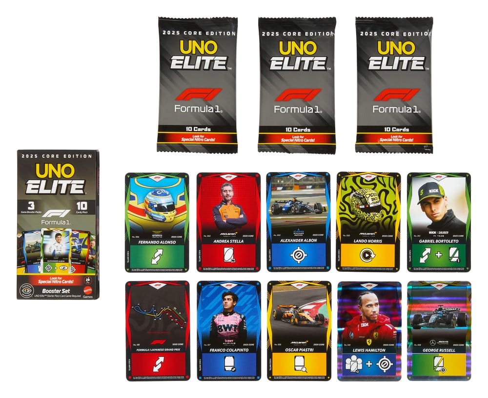 Formula 1 UNO Card Game Elite F1 Booster Set