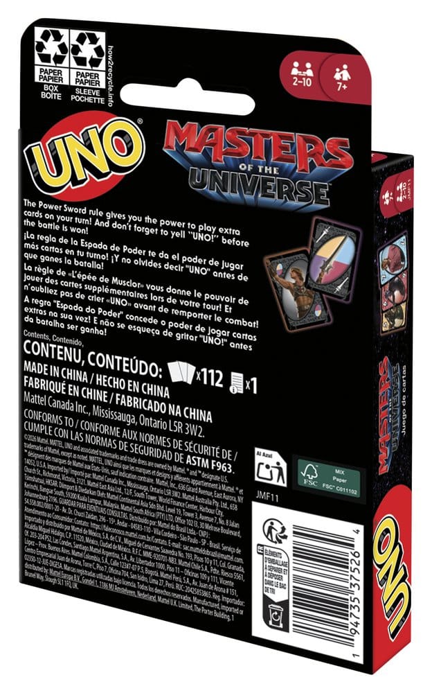 Masters of the Universe 2026 Movie UNO Card Game