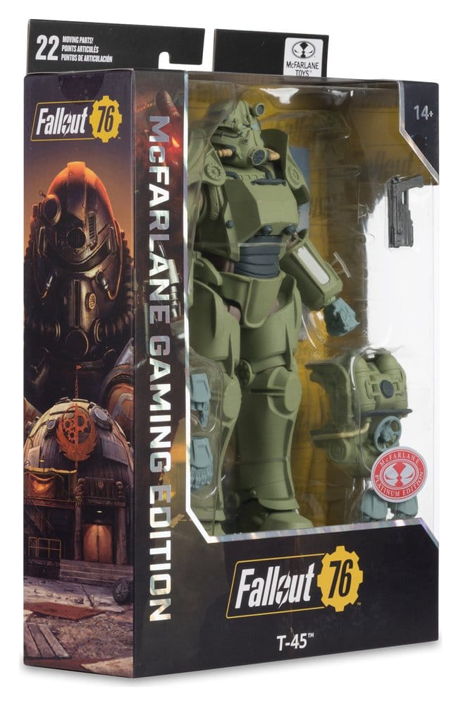 Fallout 76 Gaming Edition Action Figure T-45 Military Armor (Red Platinum Edition) 20 cm