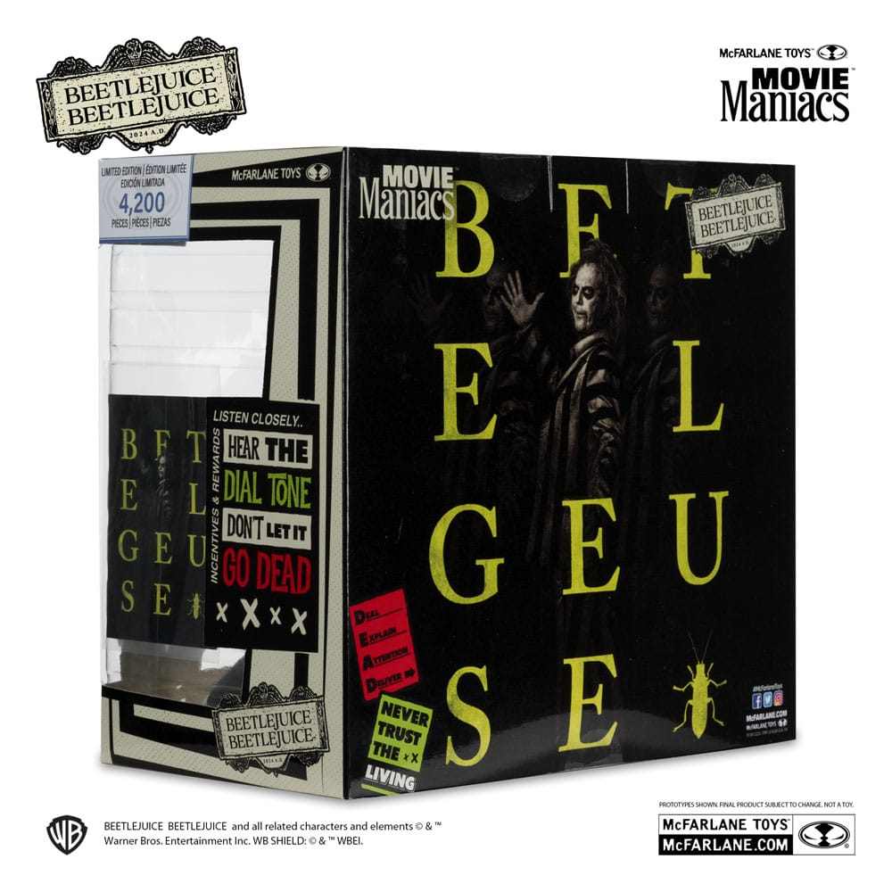 Beetlejuice Beetlejuice Movie Maniacs PVC Statue 4-Pack 15 cm