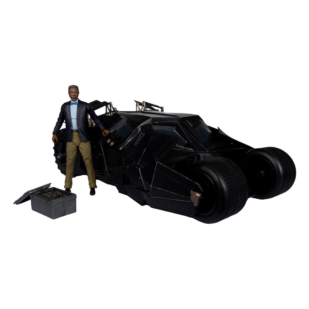 DC Multiverse Vehicle Tumbler with Lucuis Fox (The Dark Knight) (Gold Label) - Damaged packaging