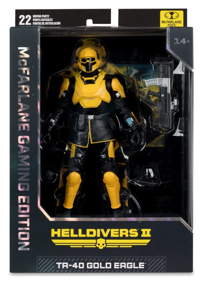 Helldivers II McFarlane Gaming Edition Action Figure T4-40 Gold Eagle 18 cm