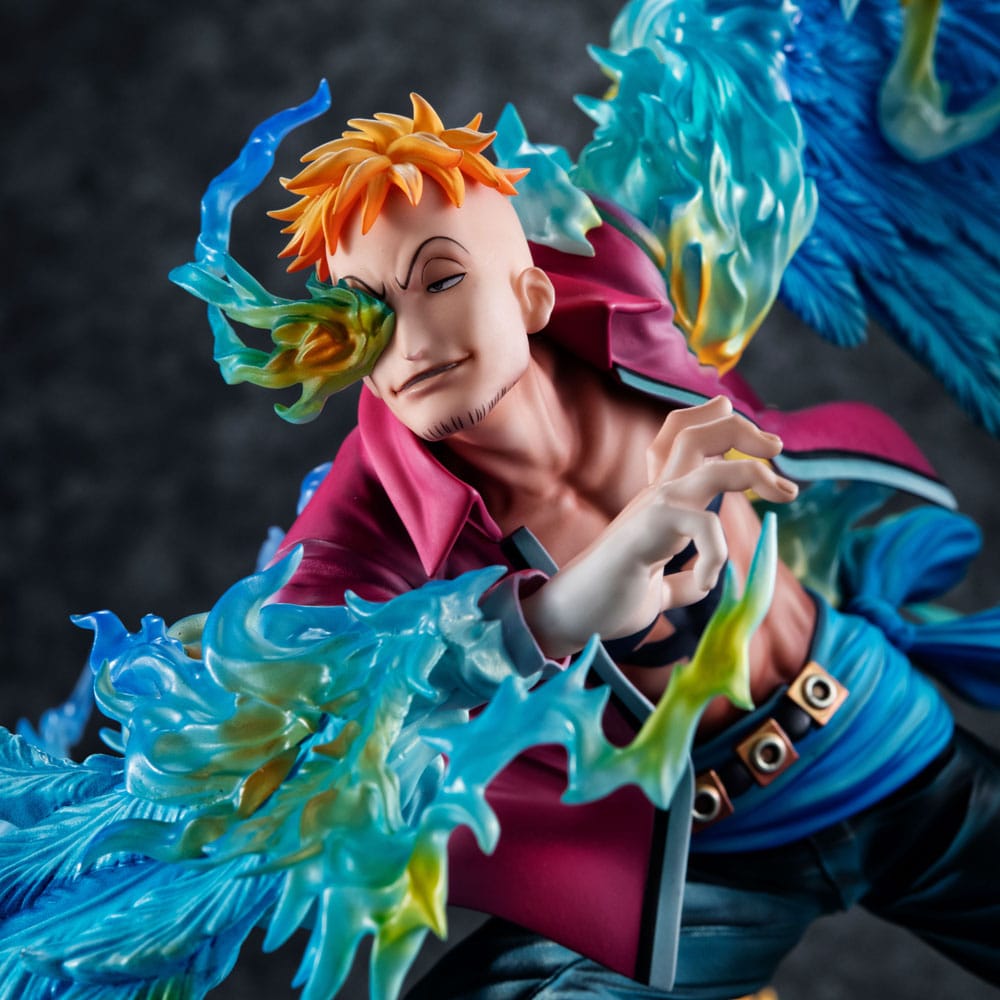 One Piece P.O.P MAS Maximum PVC Statue Marco the Phoenix Leader of 1st group of Whitebeard Pirates 32 cm