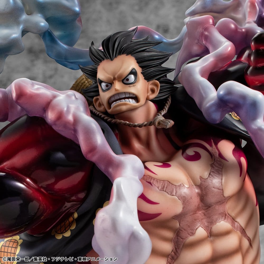 One Piece Portrait.Of.Pirates SA-Maximum PVC Figure Monkey D. Luffy Gear 4 Bounce-Man 10th Limited Ver. 30 cm