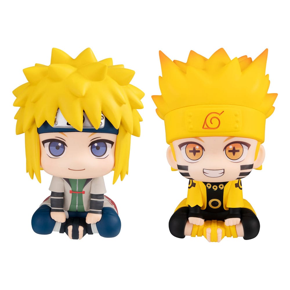 Naruto Shippuden Look Up PVC Statue Naruto Uzumaki Six Paths Sage Mode & Minato Namikaze 11 cm (with gift)