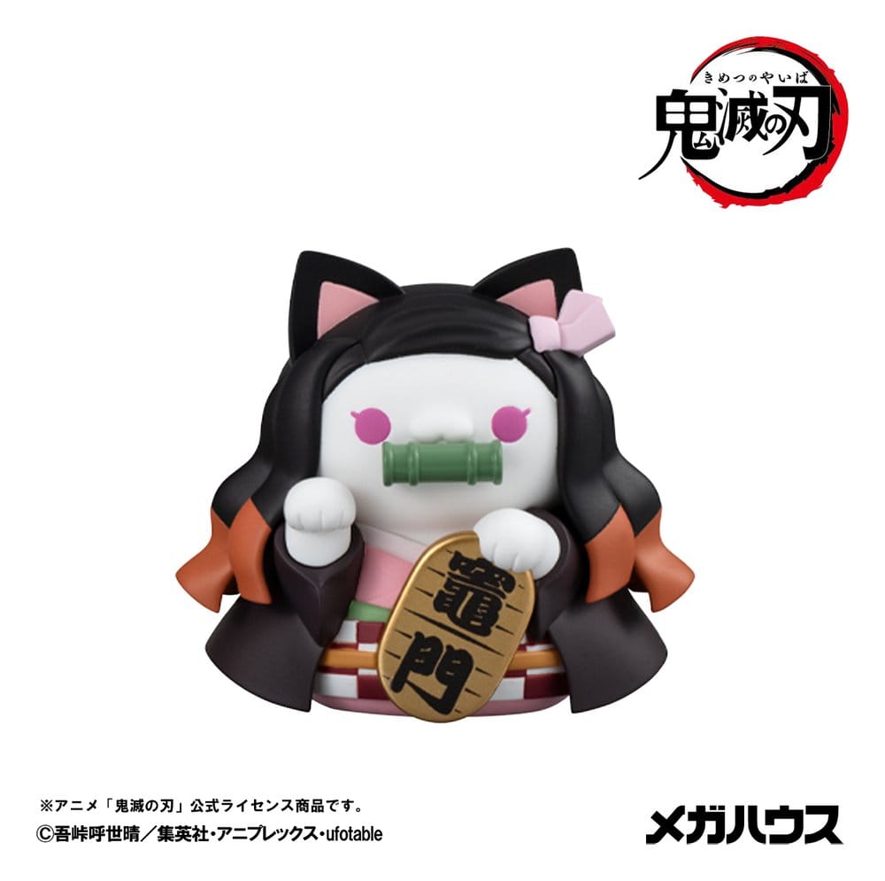 Demon Slayer: Kimetsu no Yaiba Mega Cat Project Mini Figures 6 cm Demon Slayer Fortune Cats ver. 02 Blind Box Display (8) (Repeat)