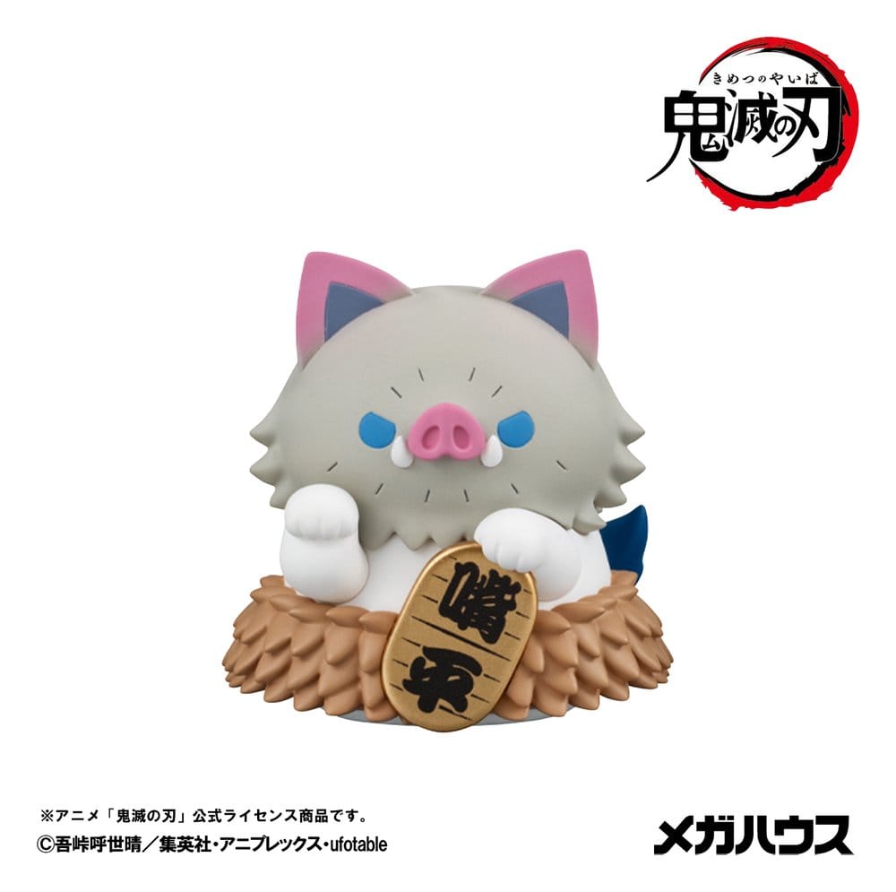 Demon Slayer: Kimetsu no Yaiba Mega Cat Project Mini Figures 6 cm Demon Slayer Fortune Cats ver. 02 Blind Box Display (8) (Repeat)