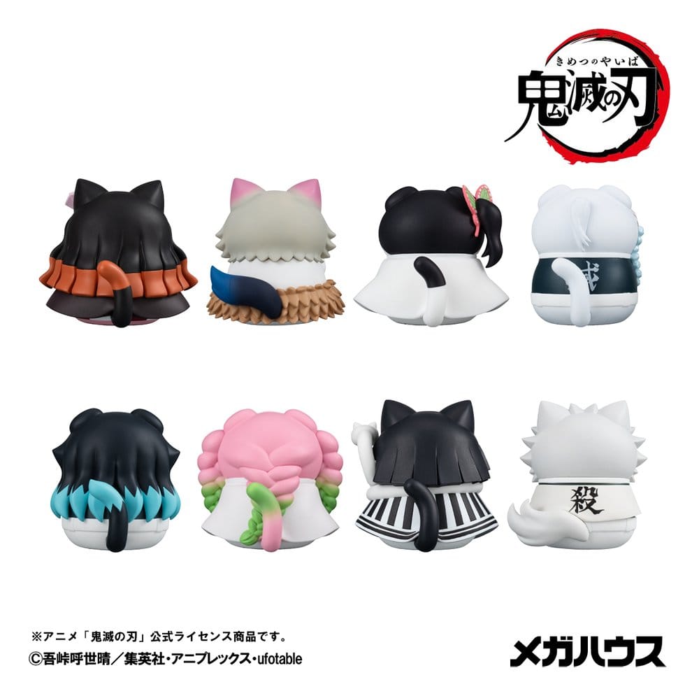 Demon Slayer: Kimetsu no Yaiba Mega Cat Project Mini Figures 6 cm Demon Slayer Fortune Cats ver. 02 Blind Box Display (8) (Repeat)