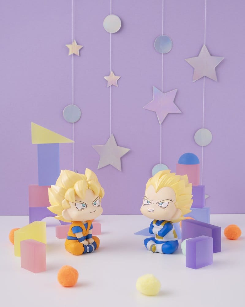 Dragon Ball DAIMA Look Up PVC Figures 2-Pack Super Saiyan Son Goku (mini) & Super Saiyan Vegeta (mini) 11 cm (with gift)