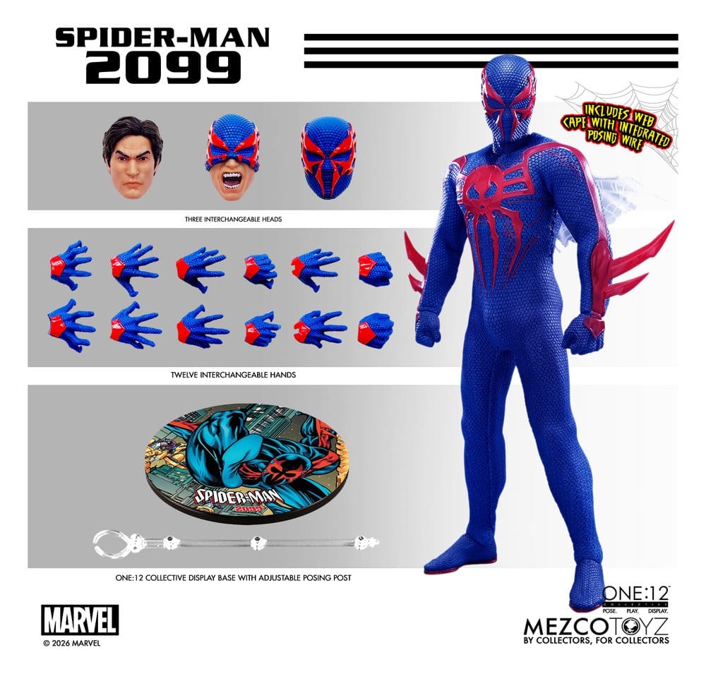 Marvel Comics One:12 Collective Action Figure 1/12 Spider-Man 2099 17 cm