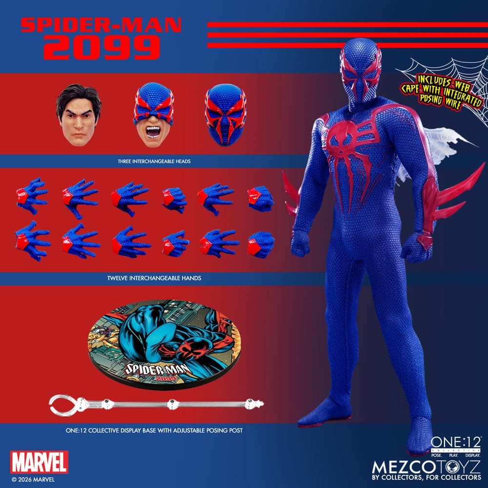 Marvel Comics One:12 Collective Action Figure 1/12 Spider-Man 2099 17 cm
