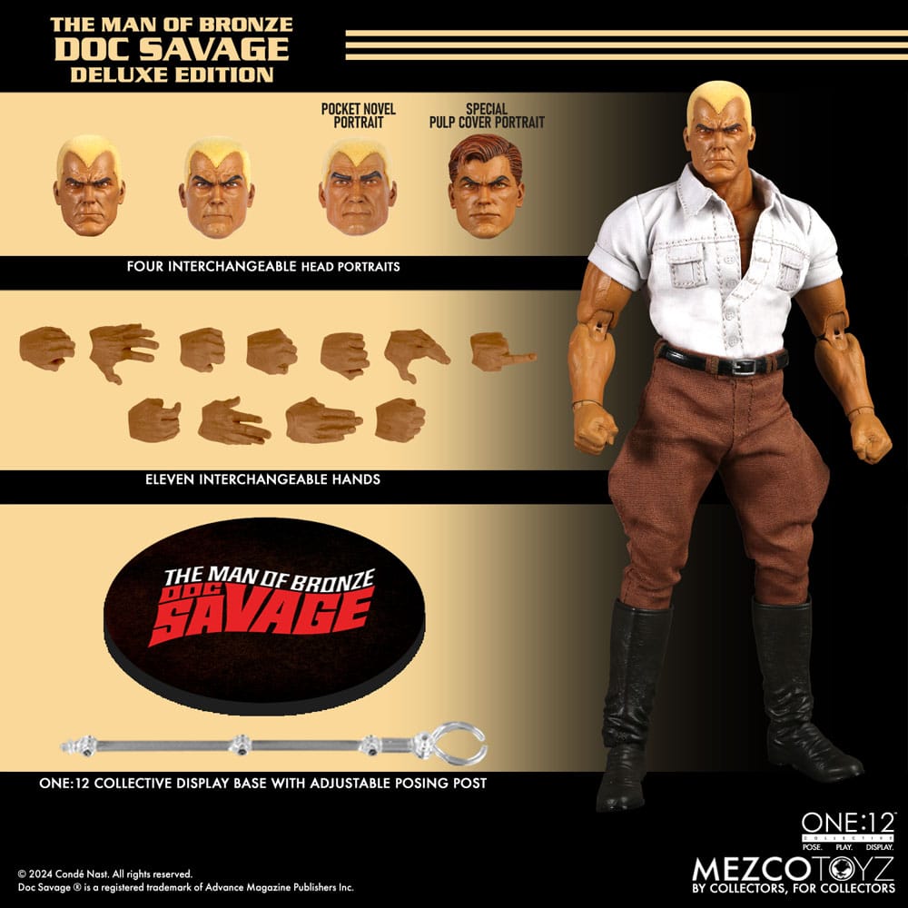 Doc Savage Action Figure 1/12 Doc Savage Deluxe Edition 18 cm