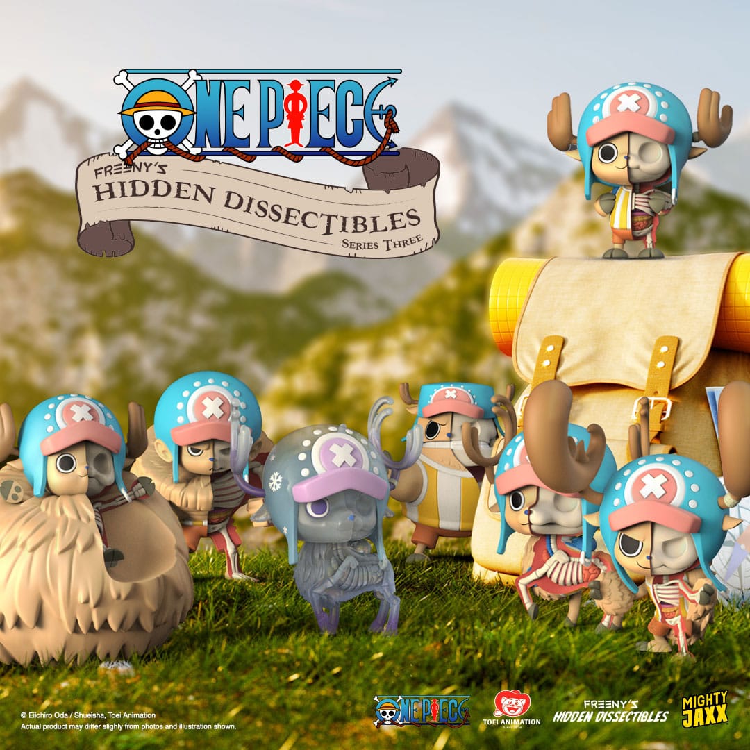 One Piece: Freeny's Hidden Dissectibles Series 3 Chopper 4 inch Vinyl Figure Blind Box Display (6)