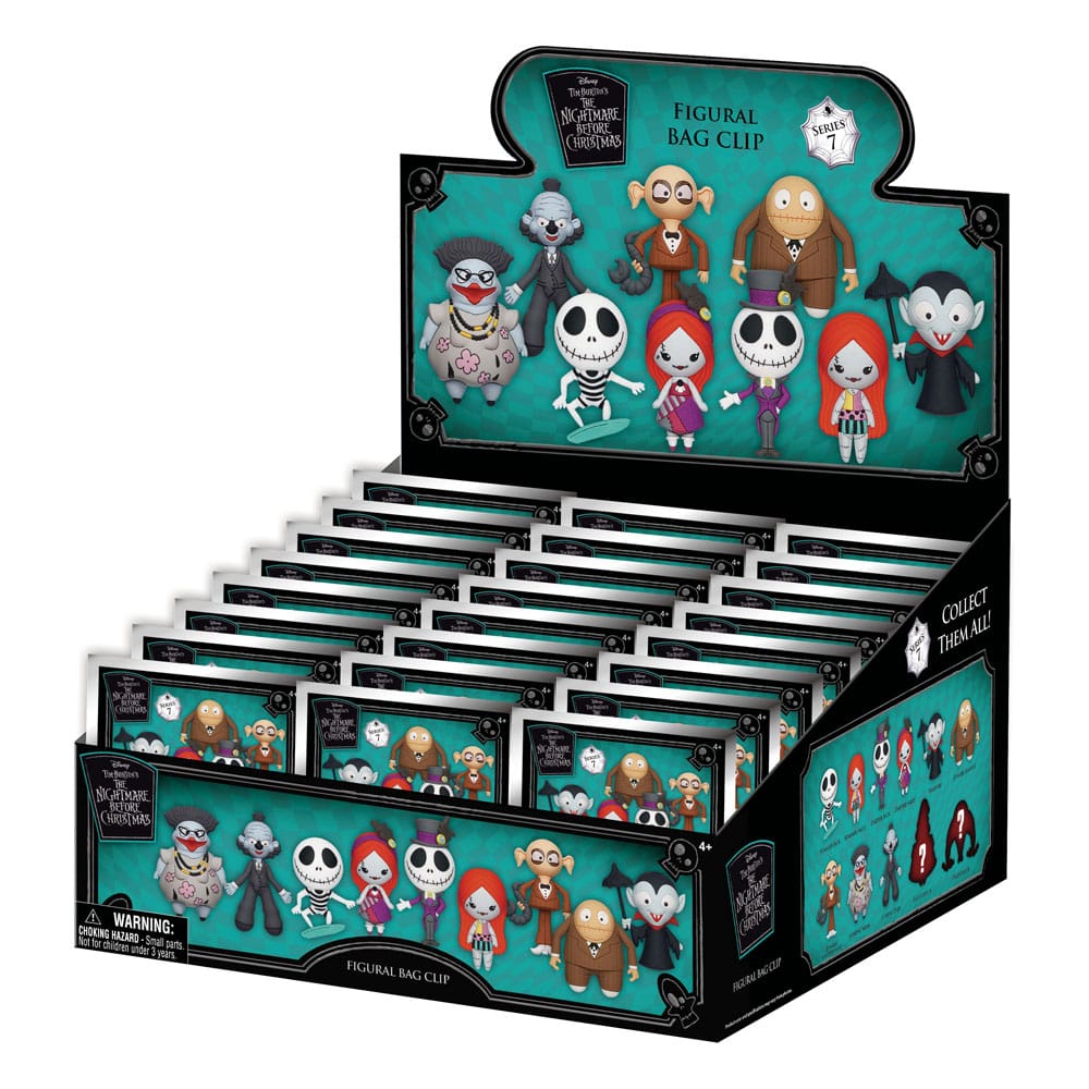 Nightmare before Christmas Charm 3D PVC Bag Clips Series 7 Display (24)