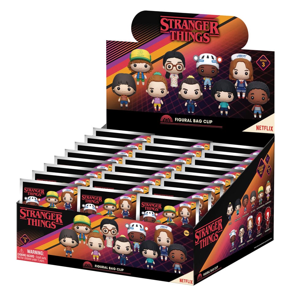 Stranger Things 3D PVC Bag Clips Series 3 Display (24)