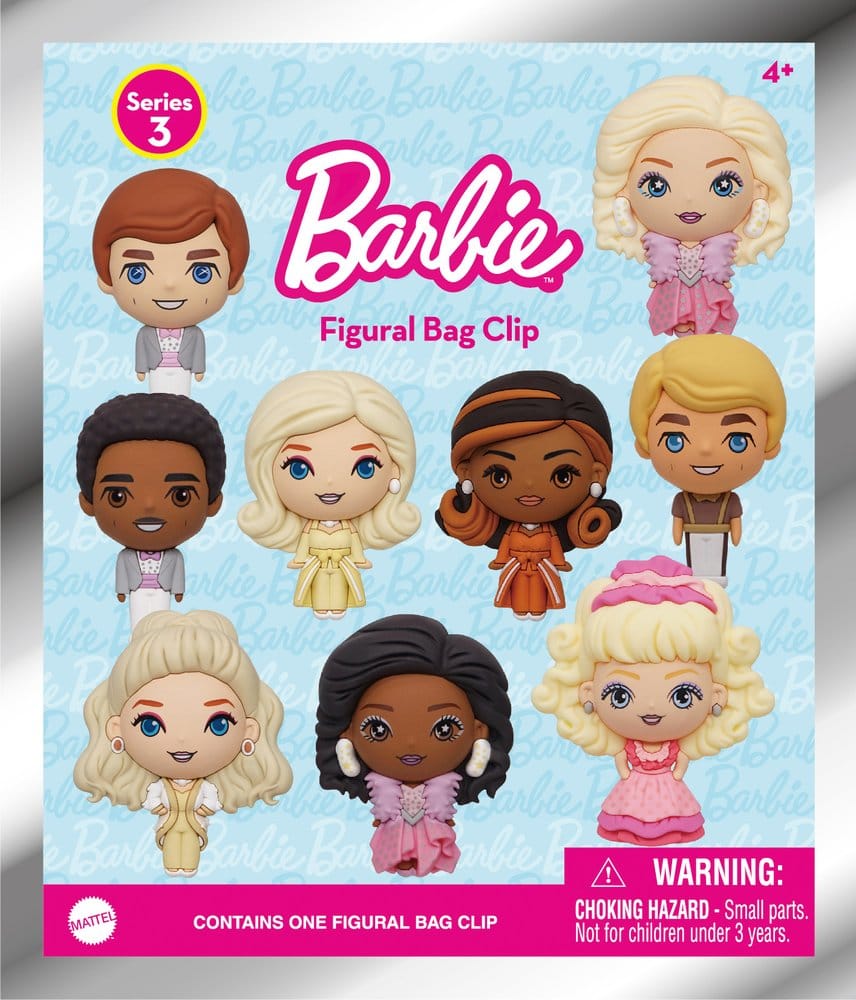 Barbie 3D PVC Bag Clips Series 3 Display (24)
