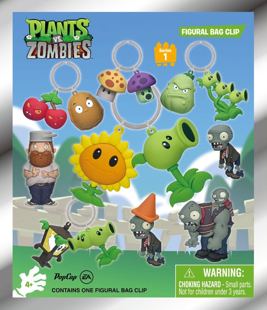 Plants vs. Zombies 3D Foam Bag Clips Serie 1 Display (24)
