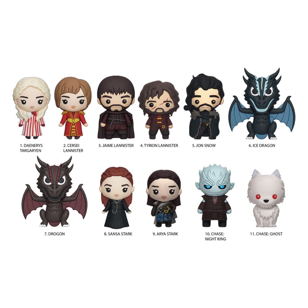 Game of Thrones 3D PVC Bag Clips  Series 1 Display (24)