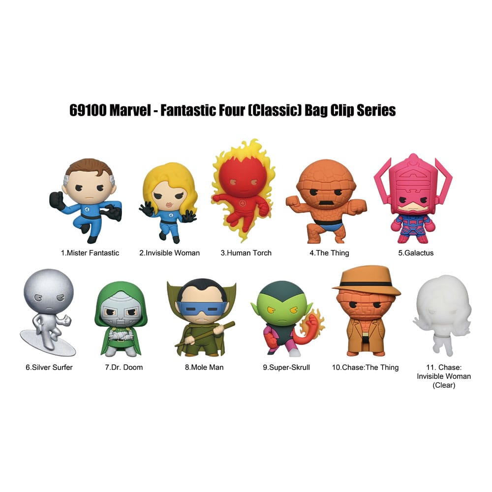 Fantastic Four 3D Foam Bag Clips Display (24)