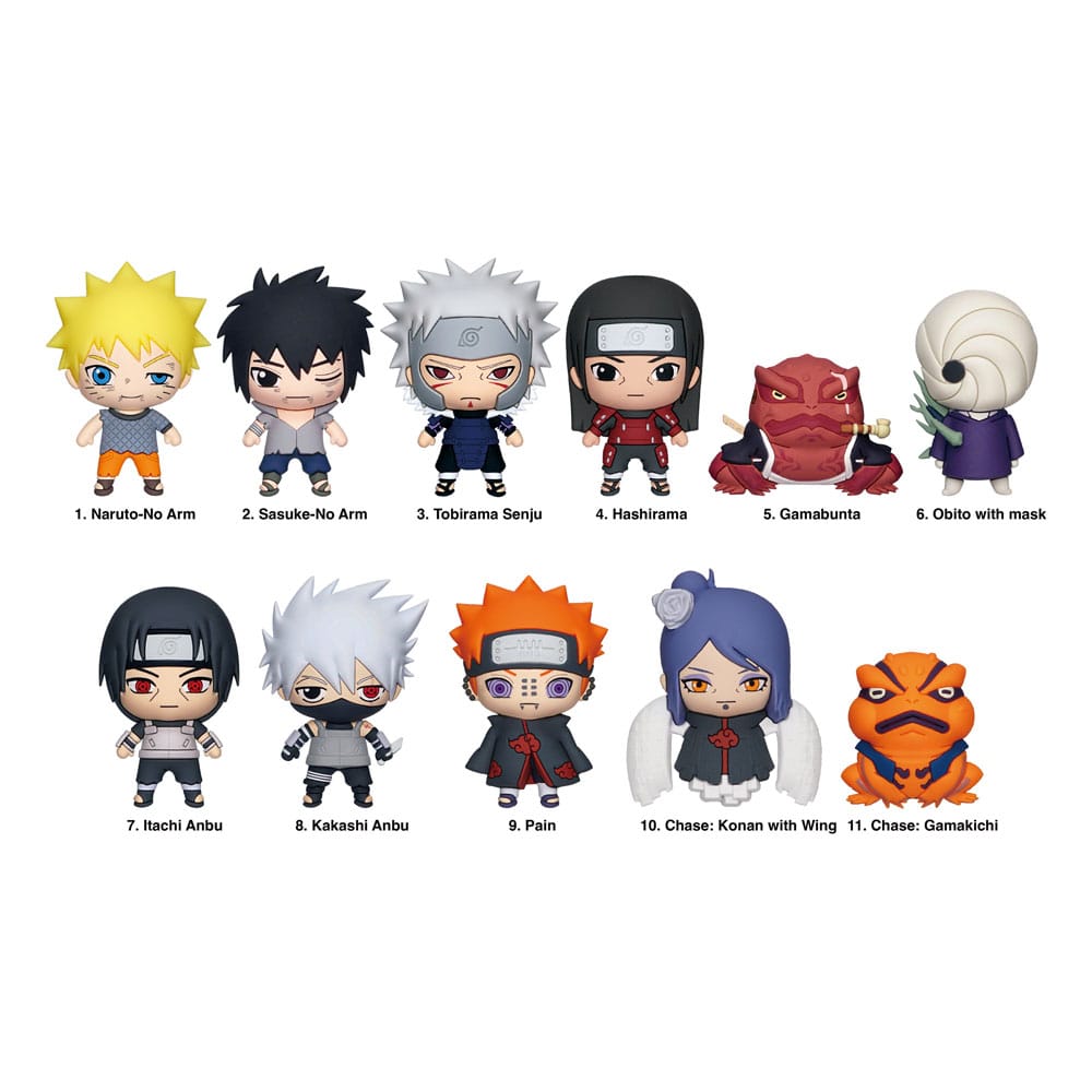 Naruto Shippuden 3D PVC Bag Clips Series 5 Display (24)