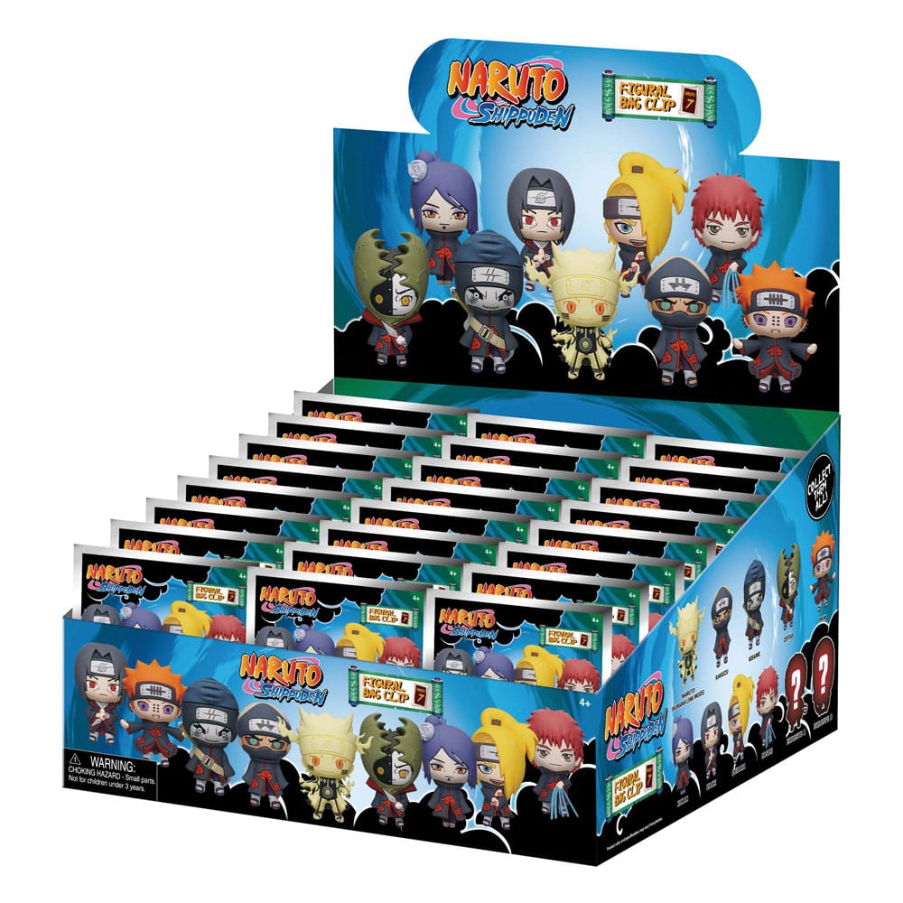 Naruto 3D Foam Bag Clips Series 7 Display (24)
