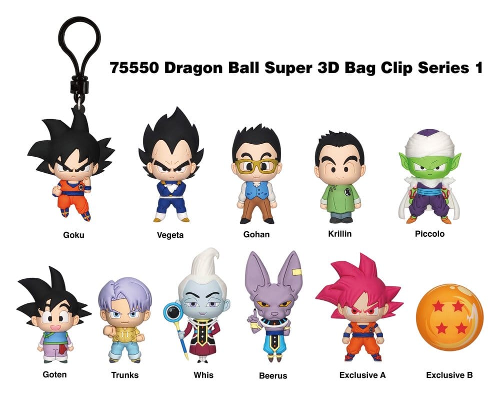 Dragon Ball Super 3D PVC Bag Clips Series 1 Display (24)