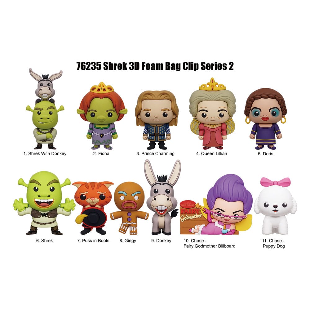 Shrek PVC Bag Clips Series 2 Display (24)