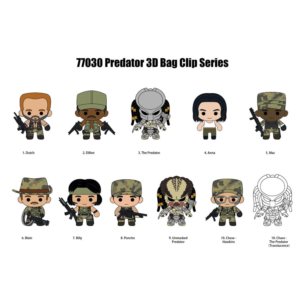 Predators 3D Foam Bag Clips Series 1 Display (24)